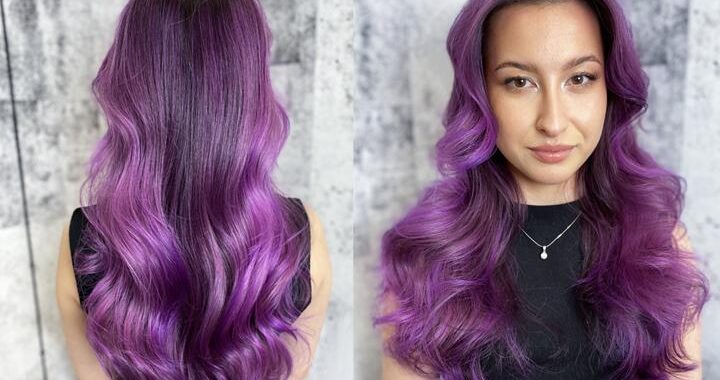 Fioletowe refleksy na włosach – sprawdź, komu pasują i jak je uzyskać