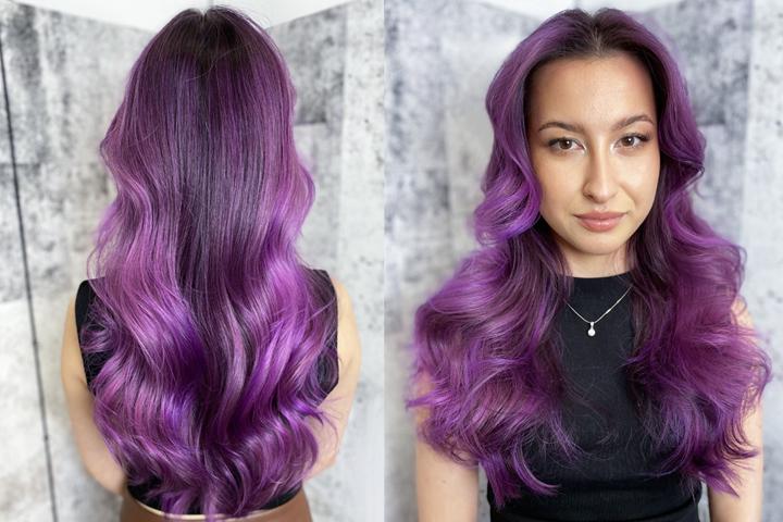 Fioletowe refleksy na włosach – sprawdź, komu pasują i jak je uzyskać